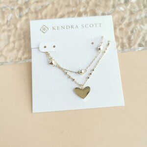 Kendra Scott Ari Heart Multi Strand Necklace. Gold